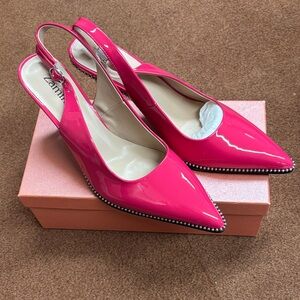 Elegant Fuchsia Slingback Heels